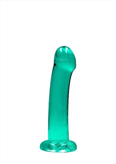 Realrock Non Realistic Dildo W Suction Cup 6.7in Turquoise - Click Image to Close