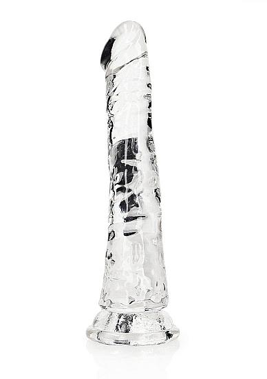 Realrock Slim Dildo 6in Transparent - Click Image to Close