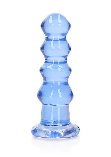 Realrock Curvy Dildo Or Butt Plug 5.5in Blue - Click Image to Close