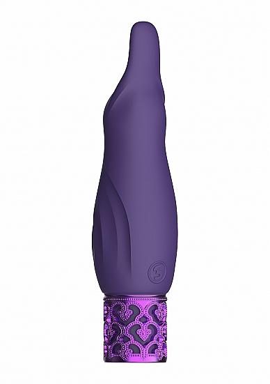 Royal Gems Sparkle Purple Rechargeable Silicone Bullet