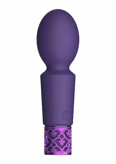 Royal Gems Brilliant Purple Rechargeable Silicone Bullet - Click Image to Close