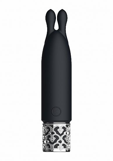 Royal Gems Twinkle Silicone Bullet Rechargeable Black - Click Image to Close