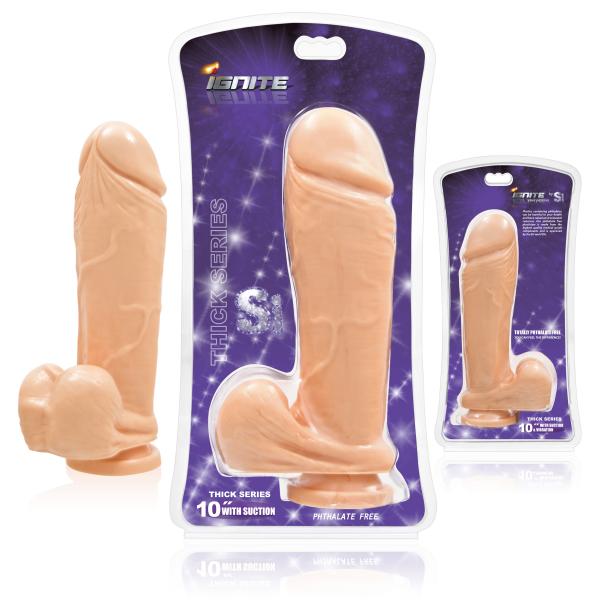 Thick Cock W/BALLS & Suction Flesh 10" - Click Image to Close