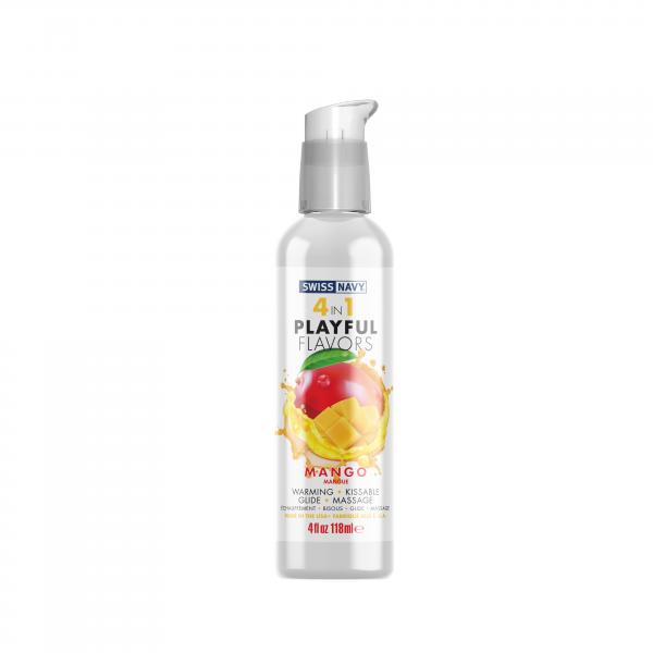 Swiss Navy 4 In 1 Playful Flavors Mango 4 Oz