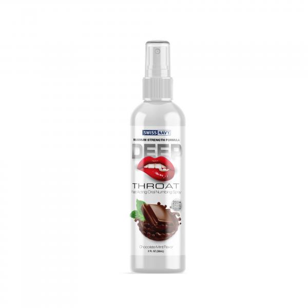 Swiss Navy Deep Throat Spray Chocolate Mint 2 Oz