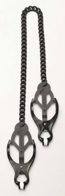 Black Butterfly Clamp W/Link Chain