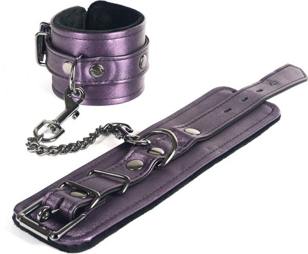 Galaxy Legend Wrist Restraints Faux Leather Purple - Click Image to Close