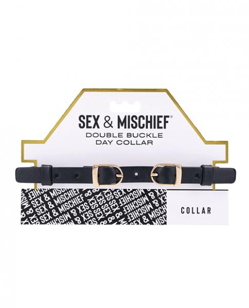 Sex & Mischief Double Buckle Day Collar - Click Image to Close