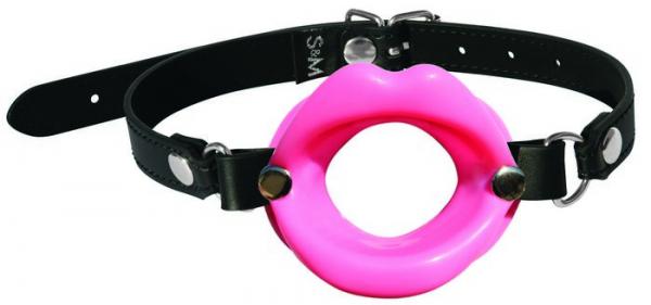 Sex and Mischief Silicone Lips Pink Mouth Gag - Click Image to Close