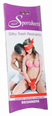 Silky Sash Restraints Red - Click Image to Close