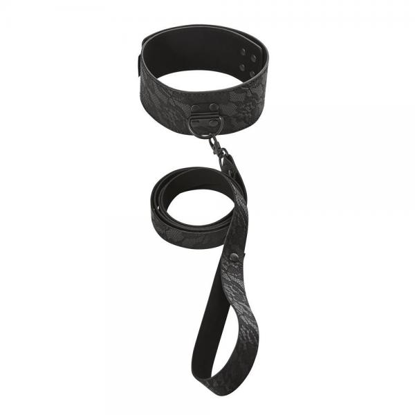 Sincerely Locking Lace Collar & Leash Black