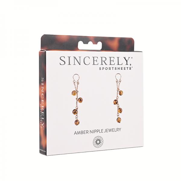 Sincerely Amber Nipple Jewelry - Click Image to Close