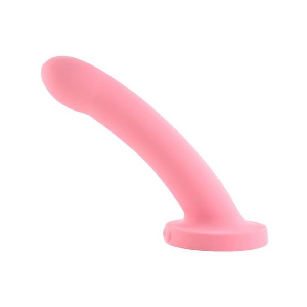 Daze 7in Vibrating Silicone Dildo Pink - Click Image to Close