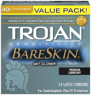 Trojan Sensitivity Bareskin Lubricated - Click Image to Close