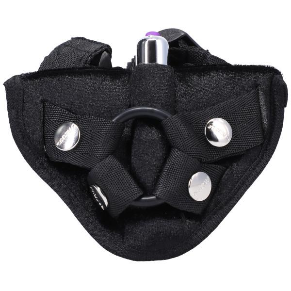 Velvet Vibrating Harness Onyx - Click Image to Close