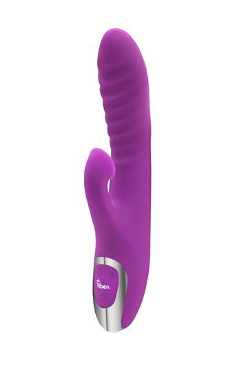 Viben Frenzy Rabbit Vibe W/ Clit Suction Berry - Click Image to Close