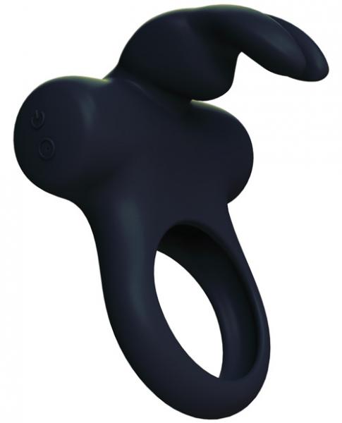 Frisky Bunny Vibrating Ring Black - Click Image to Close