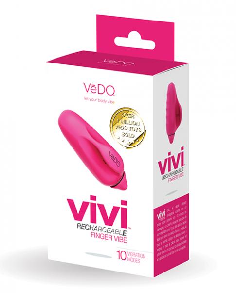 Vedo Vivi Rechargeable Finger Vibe Foxy Pink - Click Image to Close