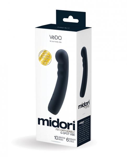 Vedo Midori Rechargeable Gspot Vibe Just Black - Click Image to Close