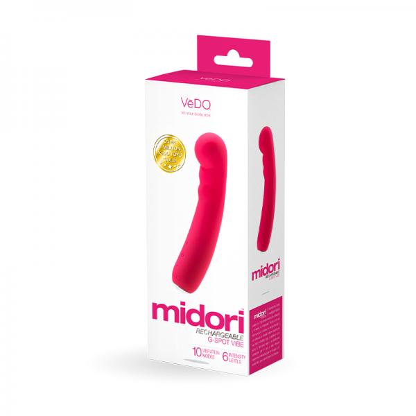 Vedo Midori Rechargeable Gspot Vibe Foxy Pink - Click Image to Close