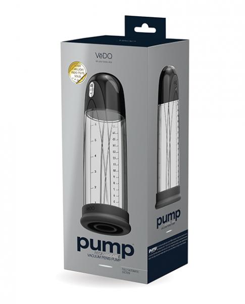 Vedo Pump Rechargeable Vacuum Penis Black - Click Image to Close