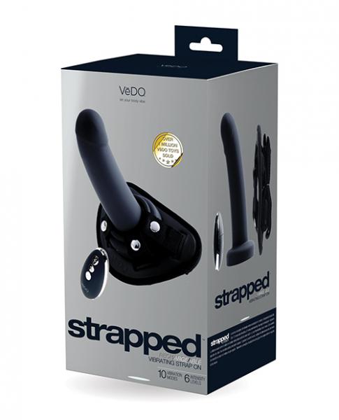 Vedo Strapped Rechargeable Strap On Just Black - Click Image to Close