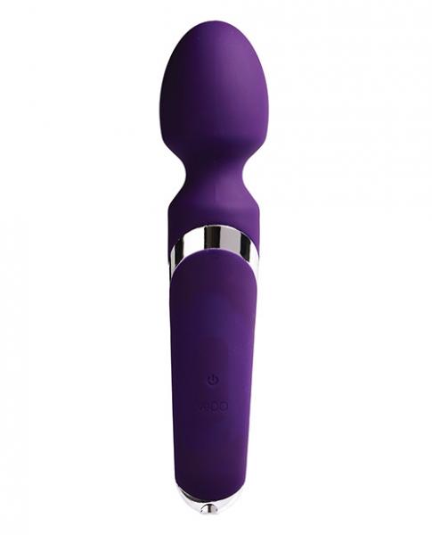 Vedo Wanda Rechargeable Wand Vibe Deep Purple - Click Image to Close