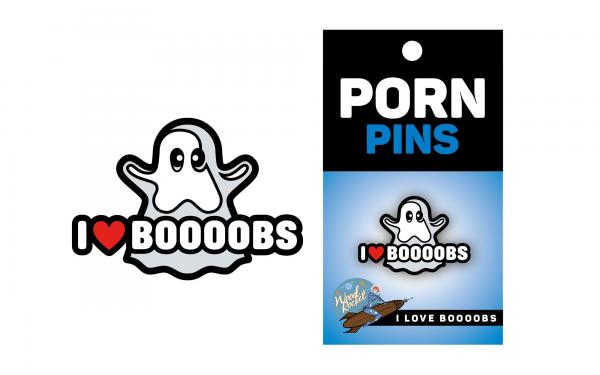 Ghost I Heart Boobs Pin (net)