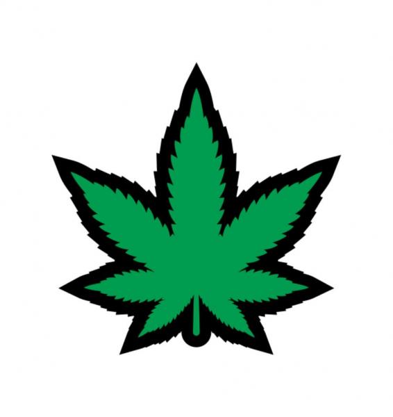 Green Marijuana Leaf Pin (net) - Click Image to Close