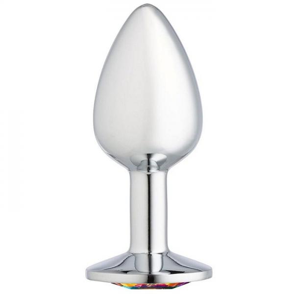 Cloud 9 Gems Silver Chromed Anal Plug Small - Click Image to Close