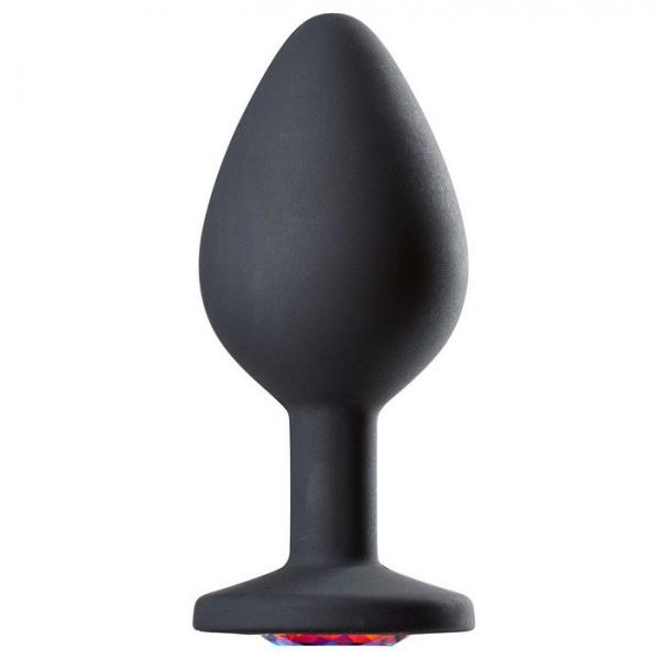 Cloud 9 Gems Black Silicone Anal Plug Medium - Click Image to Close