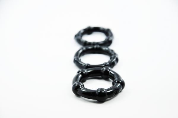 Cloud 9 Cock Ring Combo Beaded Black