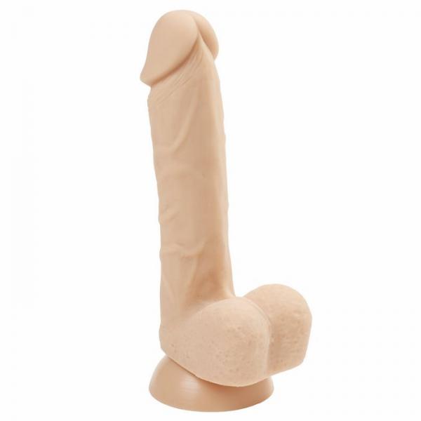 Cloud 9 Platinum Silicone 7 inches Dong Beige Bonus Rings - Click Image to Close