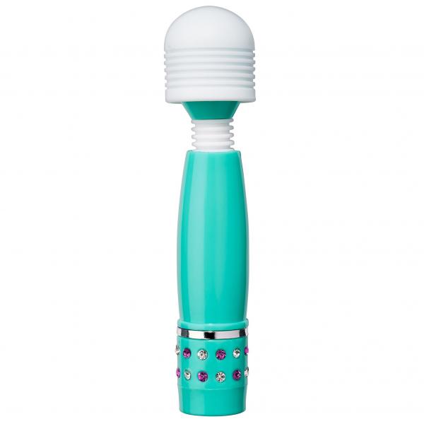 Cloud 9 Mini Flexible Wand Silicone Head & Jewels Teal - Click Image to Close