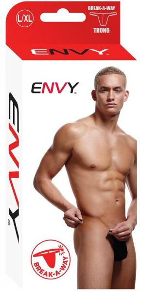 Envy Break-a-way Thong Black L/xl - Click Image to Close