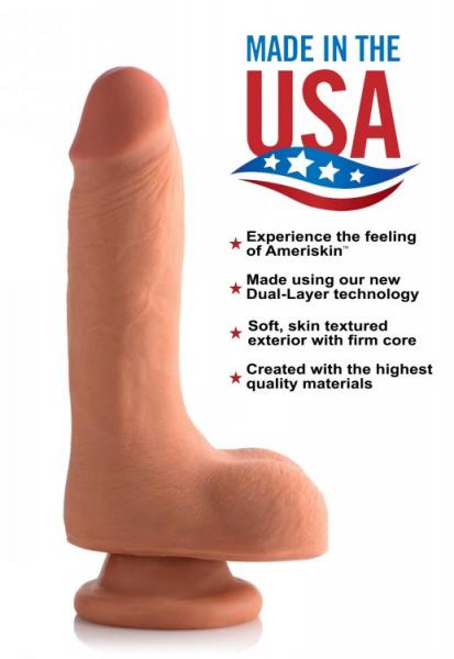 Usa Cocks 7in Ameriskin Dildo- Medium