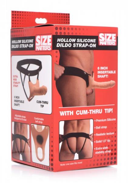 Size Matters Silicone Dildo Strap-on Flesh - Click Image to Close