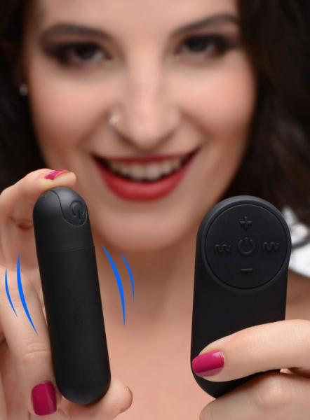 Bang! Vibrating Bullet W/ Remote Control Black - Click Image to Close