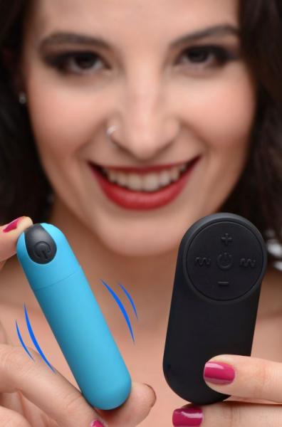 Bang! Vibrating Bullet W/ Remote Control Blue - Click Image to Close