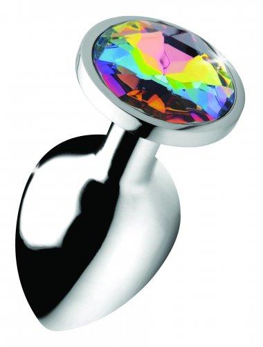 Booty Sparks Rainbow Prism Gem Anal Plug Large - Click Image to Close