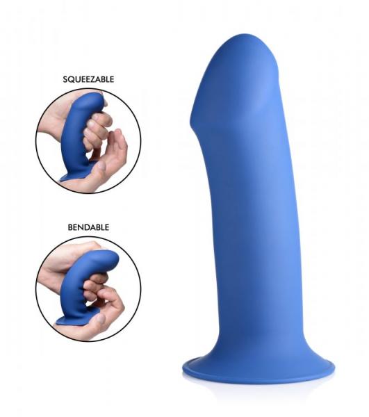 Squeeze-it Squeezable Thick Phallic Dildo- Blue - Click Image to Close