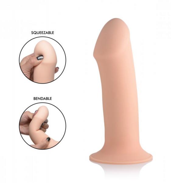 Squeeze-it Squeezable Thick Phallic Dildo- Flesh - Click Image to Close