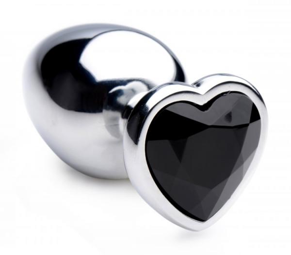 Booty Sparks Black Heart Gem Anal Plug Large