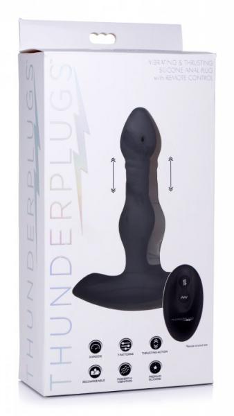 Thunder Plugs Vibrating & Thrusting Anal Plug - Click Image to Close