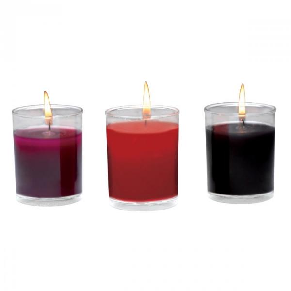 Master Series Flame Drippers Candle Set Black Red Purple