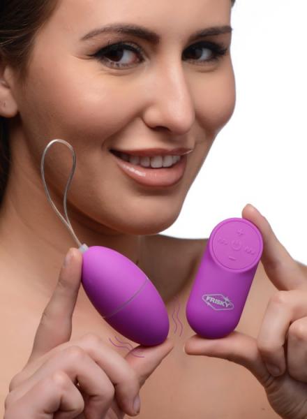 Frisky Scrambler 28x Vibrating Egg W/ Remote Purple - Click Image to Close