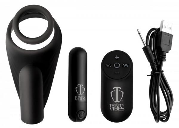 Trinity 4 Men 7x Silicone C- Ring W/ Taint Stimulator - Click Image to Close