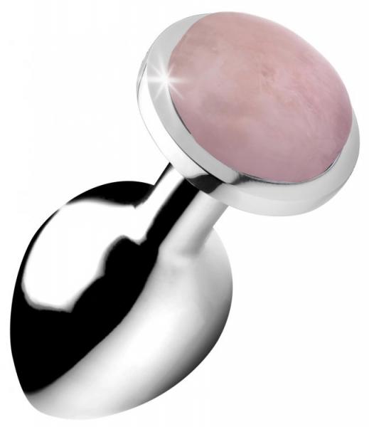 Booty Sparks Gemstones Medium Anal Plug Rose Quartz - Click Image to Close