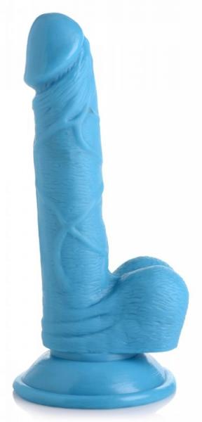 Pop 6.5in Dildo W/ Balls Blue - Click Image to Close