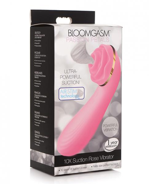 Inmi Bloomgasm Passion Petals Suction Rose Vibrator Pink - Click Image to Close